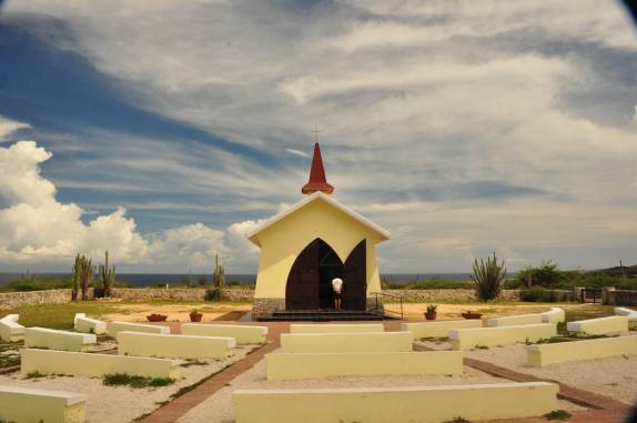 Bela igreja no norte da ilha de Aruba